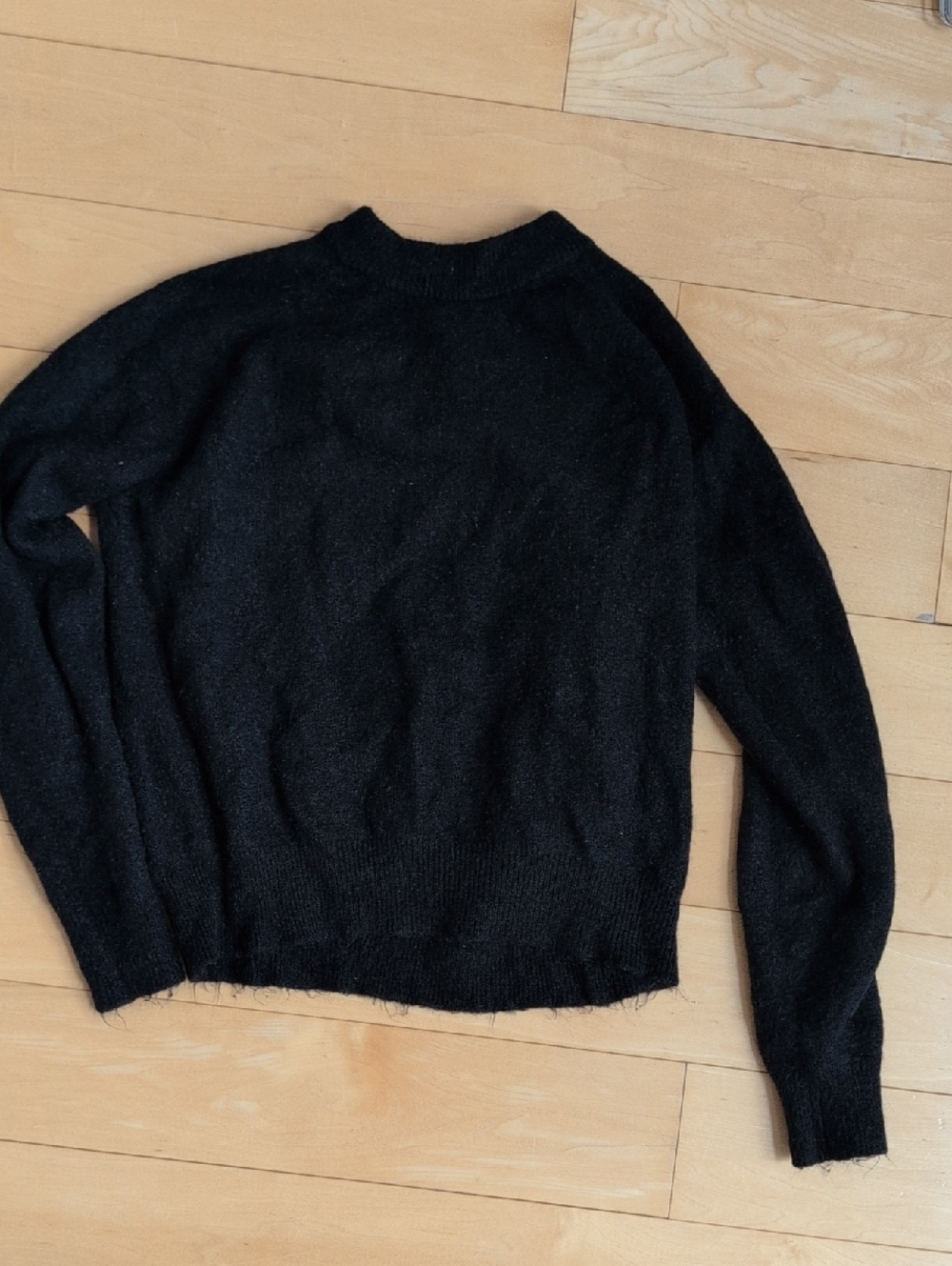 Zara Black Crewneck Sweater - Lightweight Knit